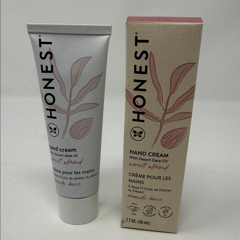 Honest Hand Cream with Desert Date Oil Sweet Almond 1.7 oz